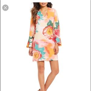 Sheath dress- tulip layered sleeve - fully lined